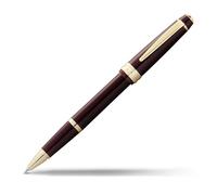 CROSS Bailey Light Rollerball Pen - F Line Width - Black Ink - Gift Boxed - Red Lacquer with Gold Fittings