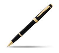 CROSS Bailey Light Rollerball Pen (Line Width F, Ink Colour: Black, Includes Gift Box) Black Lacquer with Gold Fittings