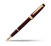 Cross Bailey Light XF Fountain Pen - Gift Boxed - Red Lacquer with Gold Fittings