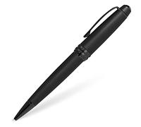 CROSS Bailey Matte Black Lacquer Rolling Ball Pen with polished black PVD appointments