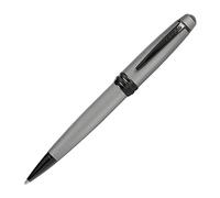 CROSS Bailey Matte Grey Lacquer Ballpoint Pen with polished black PVD appointments