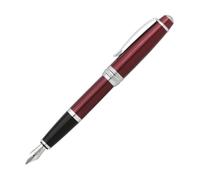 CROSS Bailey Matte Red Lacquer Fountain Pen with polished black PVD appointments, Extra Fine Nib