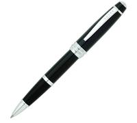 Cross Bailey Rollerball Pen Black Lacquer Chrome Trim Medium Nib Black Ink