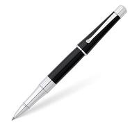 CROSS Beverly Black Lacquer Rollerball Pen with Polished Chrome Appointments incl. Premium Gift Box - Refillable Rollerball Pen