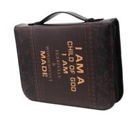 Cross Bible Bag Case with Handle, Zippered Pocket, Large Storage