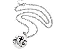Cross Bible Pendant Necklaces Jewelry Women Men Scripture Holy Writ Praying Amulet