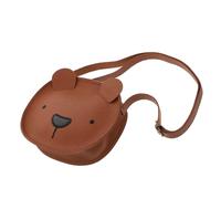 Cross-body Bag Bear Shape with Zipper Closure and Fine Workmanship, Pu Material Lovely Orange Single Shoulder Bag for Day Trip and Working