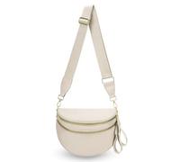 Cross Body Bag For Women Belt Bag Sling Bum Bag Fanny Packs Wallets Purse Spacious Nylon With Adjustable Strap, Beige, Nylon Material,double Zippers