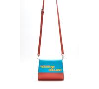 Cross Body Bag In Orange And Blue With A Printed Logo House Of Holland Orange One Size