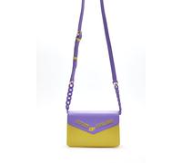 Cross Body Bag In Purple And Yellow With A Chain Detail Strap And Printed Logo House Of Holland Multi One Size