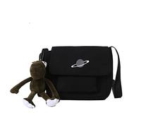 Cross-body Bag With A Frog Planet Patterns Tote/Shoulder Bag Holiday Schooling Shopping Bag with Adjustable Strap Eco-friendly Frog Bag Gift for Animal Lover