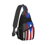Cross Body Sling Bag America Puerto-Rico Flag Unisex Over The Shoulder Bag Casual Daypack For Travel Hiking Men