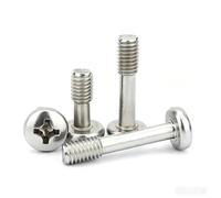 Cross Bolt M2 .5 M3 M4 M5 M6 M8 304 Stainless Steel Pan Head Locking Screw Half Thread Round Phillips(M4x12mm (10pcs))