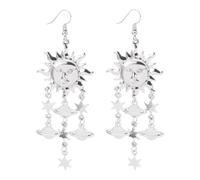 Cross-border arrivals creative sun star spaceship tassel earrings smiley planet