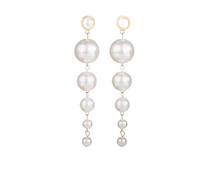 Cross-border earrings, light luxury French vintage exaggerated long women's temperament big pearl personality trend