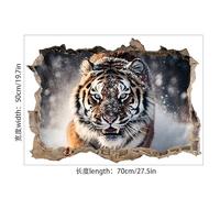 Cross-Border Foreign Trade Imitation Three-Dimensional Through-Wall African Tiger Head Wall Sticker Living Room Bedroom Study Decoration
