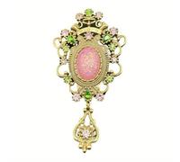 Cross-border Luxury Palace Baroque Large Gemstone Brooch Vintage Style Men's and Women's Coat Coat Brooch Accessories