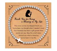 Cross Bracelet for Women, Christian Gifts for Women, Confirmation Baptism Easter Gifts, Unique Gift for Friends Daughter Mom Sister Teens Women on Birthday Christmas Retirement Thanksgiving Pregnancy