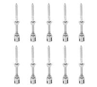 Cross Cable Clamps 316 Stainless Steel Resistant Cross Wire Clamps with Thread Rod for Ropes Below 3/4mm 10Pcs Outdoor Indoor Cable Railing Applications (4mm)