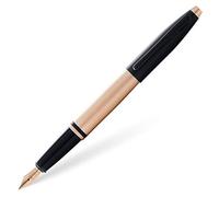 Cross Calais Brushed Rose Gold Plate and Black Lacquer Fountain Pen