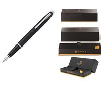 Cross Calais Matte Black Fountain Pen with Stainless Steel Medium Nib | Medium Nib, Includes Premium Gift Box