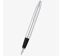 Cross Calais Polished Chrome Stainless Steel Medium Nib Fountain Pen AT0116-1MS