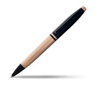 Cross Calais Ballpoint Pen with Twist Mechanism Medium Line Width Black with Gift Box Rose Gold/Black