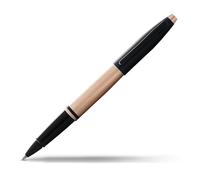 Cross Calais Refillable Rollerball Pen Presented in a Luxury Gift Box - Medium Point, Black Ink, Brushed Rose Gold & Black