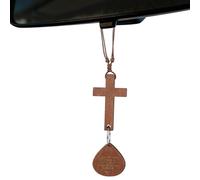 Cross Car Mirror Hanging Ornament, Christian Rear View Mirror Hanging Charm Accessories Religious Decor Gifts Jesus Car Decorations for Men Women & Truck Drivers