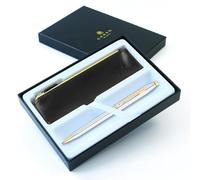 Cross Century 11 Ballpoint Pen in Luxury Gift Box with Black Zip Pen Case - Choose Colour (Without Engraving, Medalist w' 23 Carat Gold Trim)