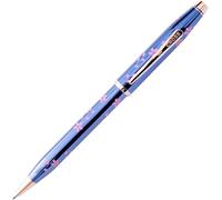 CROSS Century II AT0082-163 Limited Edition Sakura Day and Night Collection - Twist-Action Brass Resin Ballpoint Pen with Contoured Grip and Black Ink, Medium Point, 1 Pack, Cobalt Blue
