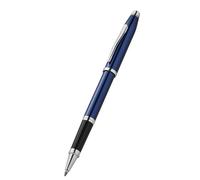 Cross Century II Polished Translucent Cobalt Blue Engraved Diamond Pattern with Polished Chrome Appointments Selectip Rollerball Pen