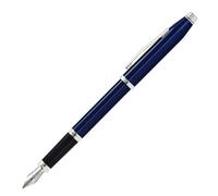 Cross Century Ii Translucent Blue-Chrome Plated Medium Nib Fountain Pen