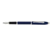 Cross Century Ii Translucent Blue-Chrome Plated Medium Nib Fountain Pen