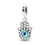 Cross Charms for Bracelets, Sterling Silver Charms for Pandora Bracelets, Hangle Pendant & Beads Charm for DIY Jewellery, Sterling Silver