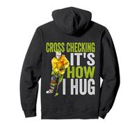 Cross Checking It's How I Hug Funny hockey Player Kids Tee Pullover Hoodie