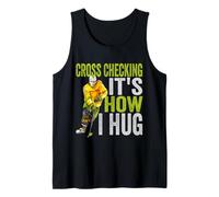 Cross Checking It's How I Hug Funny Hockey Player Kids Tee Tank Top