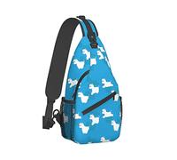 Cross Chest Bag Diagonally Westie Dogs Running Fanny Pack Belt Bag with Adjustable Strap for Women Men Hands Free Wallet Waist Bag
