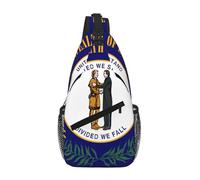 Cross Chest Bag Durable Polyester Material with Unique Kentucky State Flag Print for Commuting and Travel Wearing