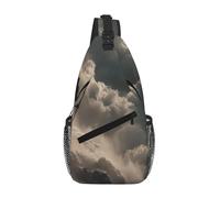 Cross Chest Bag Durable Polyester Material with Unique Staring Into The Abyss Print for Commuting and Travel Wearing