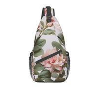 Cross Chest Bag for Women Men Crossbody Bag Small Sling Bag Beach House Sling Backpack for Travel Hiking Sports, Dusky Rose, One Size