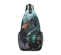 Cross Chest Bag for Women Men Crossbody Bag Small Sling Bag Cool Dragon Sling Backpack for Travel Hiking Sports, Cool Dragon, One Size, Daypack Backpacks