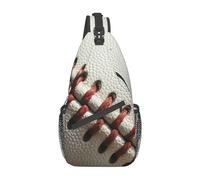Cross Chest Bag for Women Men Crossbody Bag Small Sling Bag Cute Snowboard Snowman Sling Backpack for Travel Hiking Sports, Baseball Lace Close Up, One Size