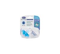 chicco Physio Forma Mini Soft Teat Blue 2-6 m 100% Silicone Pack of 2, multicoloured