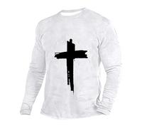 Cross Christian Long Sleeve Shirt Jesus Religious Black Tee Blood Smear Christian Shirt Jesus Religious Black Tee