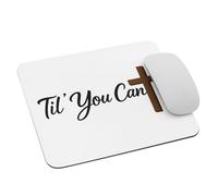 Cross Christianity Motivation Faith Til You Can'T Mousepad With Stitched Edges Mousemat Comfortable Desk Mat For Travel Computer Work 25X30Cm