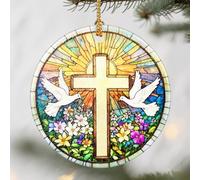 Cross Christmas Ornaments: Christmas Tree Decorations, Easter Faith Home Decor, Stocking Stuffers, Gift Ideas, Xmas Gift, Christian Gifts & Cross Gifts for Religious