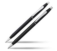 CROSS Classic Century Ballpoint Pen & Pencil Set - Black Lacquer Chrome Trim