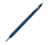 Cross Classic Century Polished Translucent Cobalt Blue Engraved Diamond Pattern with Polished Chrome Appointments Ballpoint Pen