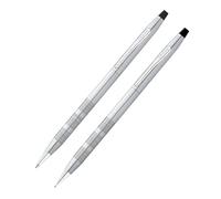 CROSS Classic Century Satin Chrome Ballpoint Pen/0.5Mm Pencil Set | Writing Instrument Set for Effortless Writing and Everyday Notes, Ballpoint Pen and Mechanical Pencil, Slim Profile